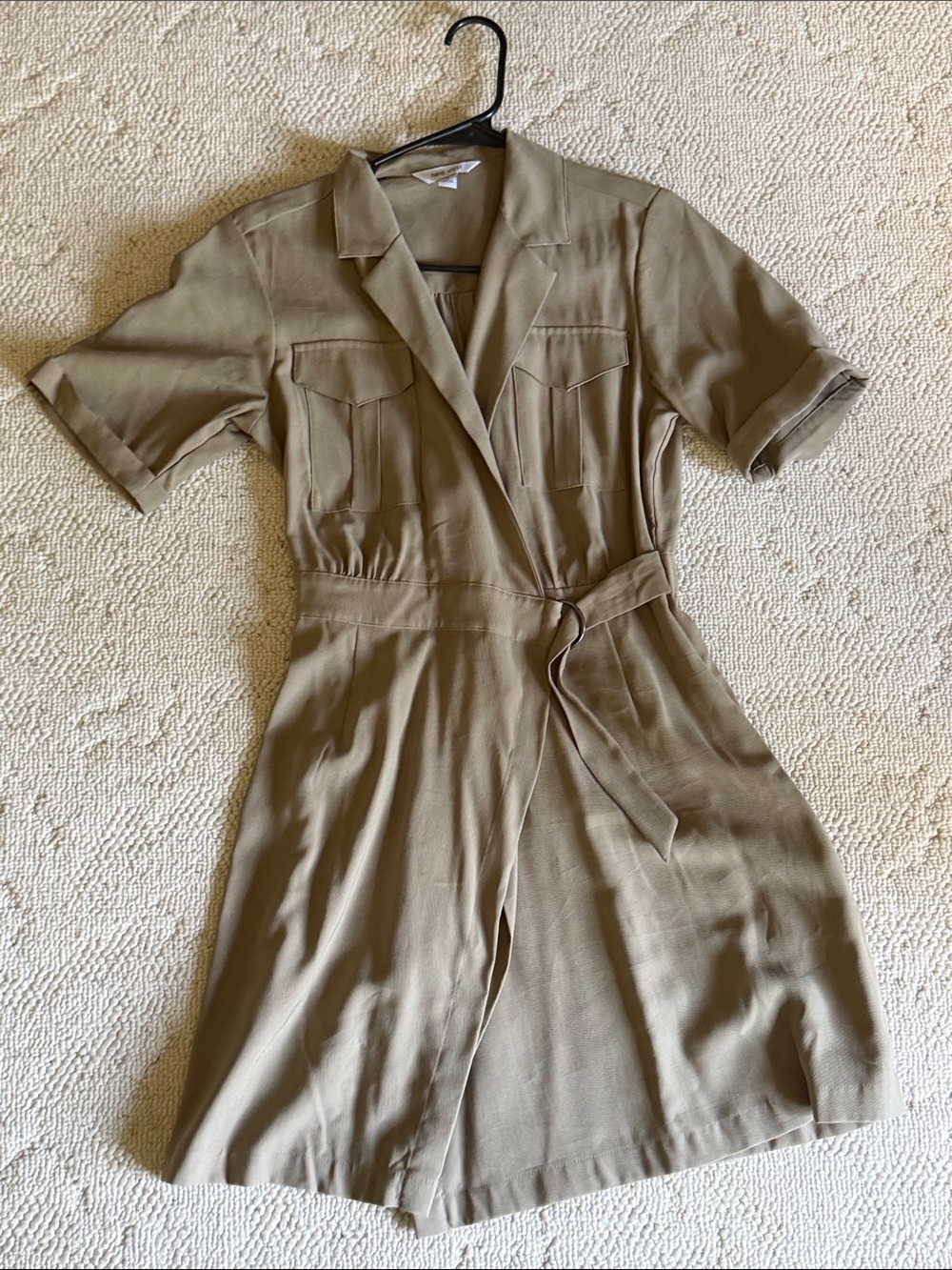 Nine West Olive Wrap Shirt Dress
